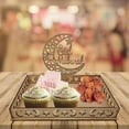 thumbnail image 4 of Wooden Islamic Star Moon Muslim Cake Display Party Supplies Food Holder Ornament Food Tray D, 4 of 8