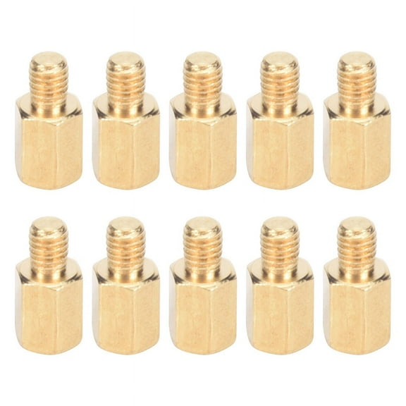 10 Pcs PC PCB Motherboard Brass Standoff Hexagonal Spacer M3 6 4mm
