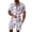 Z30-White, variant on Men's USA Flag Print 2 Piece Polo Outfit, Short Sleeve Zip Up Top and Casual Shorts, Lightweight Summer Independence Day Matching Set