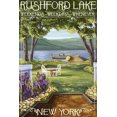 thumbnail image 4 of Rushford Lake, New York Scene (1000 Piece Puzzle, Size 19x27, Challenging Jigsaw Puzzle for Adults and Family, Made in USA), 4 of 4