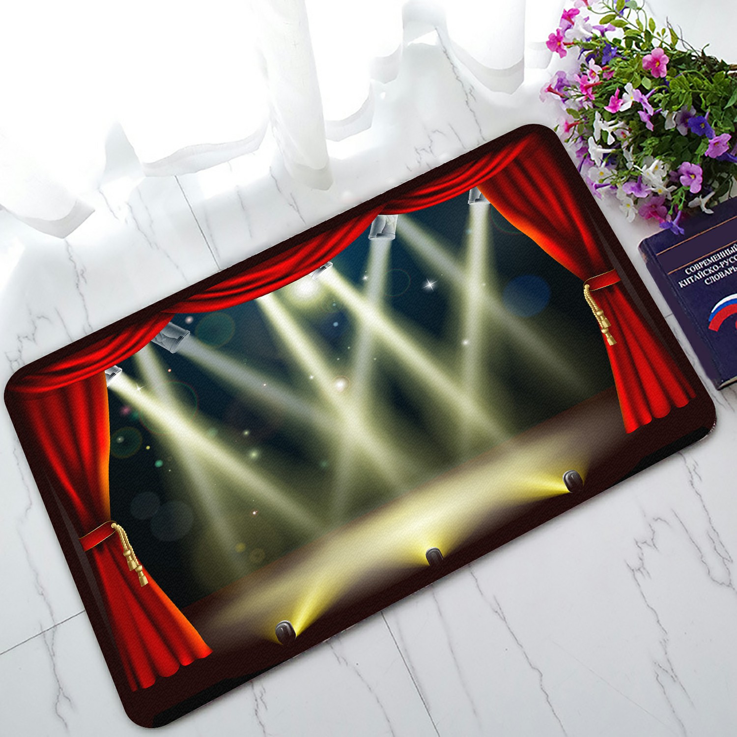 ECZJNT Theater Stage Stage Lights Spotlights Footlights Doormat