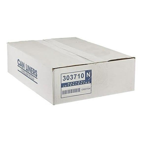 Trash Can Liners 30 Gallon - 500 Count - 20-30 Gallon Capacity, 37x30 Inch, 10 Micron - HDPE Institutional Garbage Bags for Restaurant, Kitchen, and Commercial Use