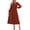 Caramel, variant on Zeagoo Fall Dresses for Women Long Sleeve Midi Dress Casual A Line Dresses Pleated Flare Dress with Pockets