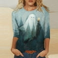 thumbnail image 2 of Dyegold Women'S Halloween Shirt Sale Ladies Vintage Graphic Sweatshirts Women'S 3/4 Sleeve Tops Business Casual Plus Size ​Christmas ​Women'S Fall Fashion ​Items, 2 of 5