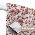 thumbnail image 2 of Farmhouse Red Kitchen Window Curtains, Swag Curtains Valance for Bedroom Living Room Bathroom, Vintage Flower Leaf Botanical Plant Rod Pocket Window Treatment Curtain Block Drapes 2 Panels 36"x45", 2 of 9