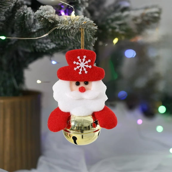 Taicans Mini Santa Claus Doll with Jingle Bells - Christmas Tree Ornament Decorations - Festive Hanging Decor for Home,Fireplace,Gifts - 4in Cloth Santa Figure - Holiday Party Decor