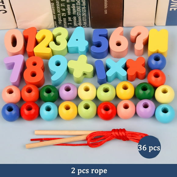 Stringing Beads Creative Children Kid Fine Motor Skill Handwork Geometric Threading Puzzle Cognition Toys