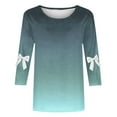 thumbnail image 5 of Vetsdori 3/4 Sleeve Tops for Ladies Plus Size Tunic Pullover Dressy Casual,Graphic Summer Womens T-Shirts Crewneck, 5 of 6