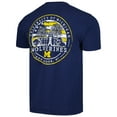 thumbnail image 3 of Men's Image One Navy Michigan Wolverines Painted Sky Comfort Colors Pocket T-Shirt, 3 of 3