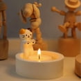 thumbnail image 2 of 2 Portavelas de Gatito de , Portavelas de Que Calienta Patas, Portavelas de Caja de Almacenamiento Hecho A Mano, DecoracióN del Hogar, 2 of 5