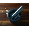 thumbnail image 2 of Mortar and Pestle - Marble - Footed - 3" - Black, 2 of 7