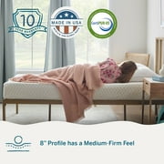 Lucid Refresh Full Tight Top 8 Medium Firm Memory Foam Mattress with Gel Infusion and Ventilation