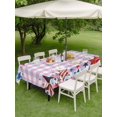 thumbnail image 4 of Outdoor Tablecloth with Umbrella Hole for Patio/Picnic/Party/Camping, 4th of July Waterproof Table Cloth Rectangle Table Cover Washable, Independence Day Star American Pink Plaid (60"x 102"), 4 of 9
