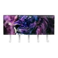 thumbnail image 2 of PhooArto Key Holder for Wall Decorative with 5 Key Hooks, Lion and Purple Galaxy Holders Wall Mount Organizer with Mail Key Rack, Self Adhesive, 2 of 7