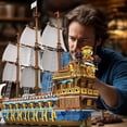 thumbnail image 6 of Royal Ship Building Set , 2830-Piece Large Model Ship, Collectible Luxury Display Pirate Ship Model 66011, 6 of 6