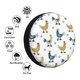 thumbnail image 4 of Fotbe Farm Roosters Funda de Llanta de Repuesto con Estampado, Engrosada, Ajuste Universal para Jeep, Remolque, RV, SUV, Camión-15 inch, 4 of 6