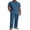 Navy, variant on COOFANDY Men's 2 Piece Linen Beach Outfits Short Sleeve Button Down Shirts Loose Pants For Men