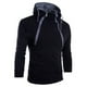 thumbnail image 3 of Qarigey Binpure, 3 colores, ropa informal de primavera y otoño para hombre, Sudadera con capucha sólida para hombre, sudaderas con capucha ajustadas Camisetas negro 3XL, 3 of 5