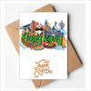 Panda Hong Kong Graffiti Art Deco Thank You Cards Envelopes Blank Note