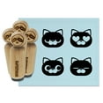 thumbnail image 1 of Round Cat Side Love Eyes Bored Tired Rubber Stamp Set for Scrapbooking Crafting Stamping - Medium 1 Inch, 1 of 7