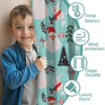thumbnail image 3 of Blackout Kids Curtains,Blue Christmas Santa and Snowman Pattern Childrens Insulated Curtains Set Of 2,Bedroom Essentials,Toddler Room Decor 42"x63", 3 of 5