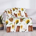 thumbnail image 3 of Naloa Rustic Western Charm Flannel Fleece Throw Blanket for Bed Couch, Thick Blanket - All Seasons Suitable for Women, Men and Kids-50"x40", 3 of 6