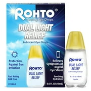 Rohto Dual Light Relief, Cooling Lubricant Eye Drops, Multi-Symptom Relief, 0.6 fl oz