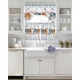thumbnail image 3 of Fall Pumpkin Swag Curtains for Living Room/Bedroom Windows, Thanksgiving Leaves Retro Blue Plaid Farm Kitchen Curtains and Valances Set 36 Inch Length, Light Filtering Swags Valance Curtain Panels, 3 of 5