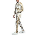 thumbnail image 2 of Men's Gold Accent Tiger Print Track Suits 2 Piece Sweatsuit Set ST556 - White - 5X-Large - Q1B, 2 of 7