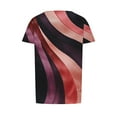 thumbnail image 6 of Otvok Ladies Blouses Casual Short Sleeved Loose Round Neck Printed Tops, 6 of 6