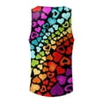 thumbnail image 3 of Men's Tank Tops Spring Festive Carnival Sleeveless Heart Print O Neck Vest Tshirts Outwear, 3 of 4
