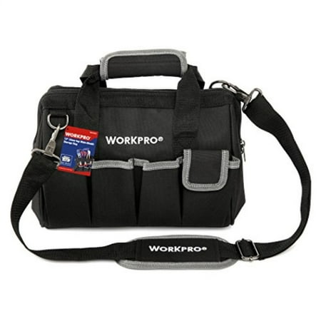 WORKPRO W081020A Compact Tool Storage Bag Top Wide Mouth 12-inch