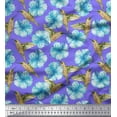 thumbnail image 1 of Soimoi Cotton Duck Fabric Hummingbird & Floral Print Fabric by the Yard 42 Inch Wide, 1 of 3