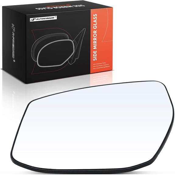 A-Premium Left Driver Side Non-Heated Mirror Glass with Backing Plate Compatible with Nissan Altima 2013-2018, Sentra 2013-2019 - Exterior Side View Convex Mirror
