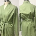 thumbnail image 4 of Jumpingount Vestido de noche de algodón y lino para mujer, de manga larga, transpirable, bonito, adelgazante, para chicas, ropa de dormir, Vestidos Verde SG, 4 of 6
