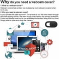 thumbnail image 2 of y 3 Pack Webcam Cover, Sliding Self-Adhesive Webcam Cover Ultra-Thin Front Camera Cover for Laptop, PC, Smartphones, Tablets, Notebook Pro, etc. - Black, 2 of 5