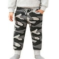 thumbnail image 3 of SonxaHe Toddler Boys Pants Camo Print Elastic Waist Jogger Sweatpants Kids Athletic Comfy Outerwear Fall Casual Pants Gray,Sized 2-3, 3 of 6