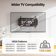 MountLiving Full Motion TV Wall Mount for 37-95" Screens, Pre-Assembled with Swivel & Tilt, Max VESA… — $39.91 (43% off)