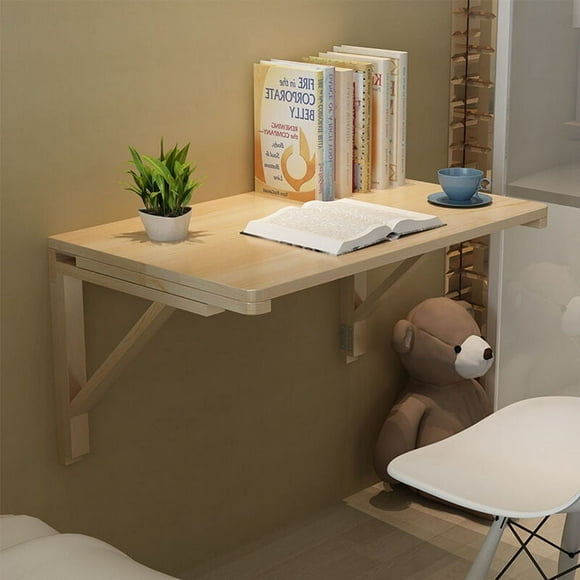 Wall Mounted Folding Table for Small Spaces, Heavy Duty Workbench with Sleek Finish and Easy Cleaning Surface for Kitchen Laundry Room Home Office