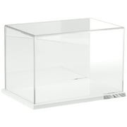 Plymor Clear Acrylic Display Case with Clear Base (Mirror Back), 9" W x 6" D x 6" H