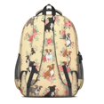 thumbnail image 3 of Staffordshire Bull Terrier and Roses Backpack for School, Cute School Bag with Adjustable Shoulder Straps and Padded Back, 16.9"x12.6"x5.9", 3 of 5