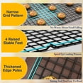 thumbnail image 3 of 2PCS Cooling Racks for Cooking and Baking -11.65''x16.85''Heavy Duty Stainless Steel Wire Rack for Baking, Grilling, Roasting - Oven & Dishwasher Safe - Fits Half Sheet Pan（Black）, 3 of 7