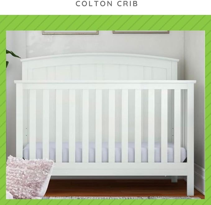 Full-Size Conversion Kit Bed Rails for Delta Children's Tribeca Crib - #0050 (White - 100)