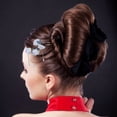 thumbnail image 4 of Pétale de Fleur avec Pompons de Perles Cheveux en Épingle à Cheveux Chinois Style Rétro Fleur avec des Accessoires de Cheveux Clip en Métal Faits à la Main pour Femmes Filles Cheveux Longs, 4 of 6