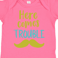 thumbnail image 4 of Inktastic Here Comes Trouble, Mustache, Moustache Boys or Girls Baby Bodysuit, 4 of 5