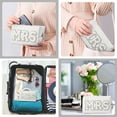 thumbnail image 6 of Grobro7 Simple Cosmetic Bag,Patch Letter MRS Makeup Bag with Zipper for Mom Mothers Day, White,1pack, 6 of 6