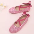 thumbnail image 5 of newwalpole Mary Jane Flats for Toddler Girls Little Kids Glittery Dress Princess Wedding Ballet Shoes Pink for Size 12.5, 5 of 7