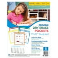 thumbnail image 2 of C-Line Reusable Dry Erase Pockets, Primary Colors, 9" x 12", Pack of 5, 2 of 2