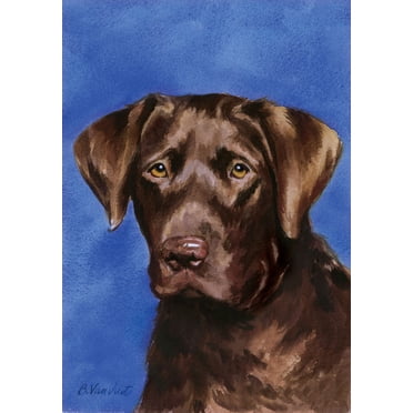 Barbara Van Vliet Ceramic Dog Treat Jar - Yellow Labrador Design, 9 Inch Tall, Airtight Seal, White Ceramic