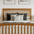 thumbnail image 4 of Camilla Queen Wood Low Profile Platform Bed w Matching Footboard in Light Toffee, 4 of 10
